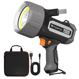Forto Spt5000 Rechargeable Spotlight 5000 Lumen Ultra Bright Ipx7 Waterproof Boa