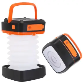 Fresh Fab Finds Fff-gpct3868 Led Collapsible Camping Lantern Usb Rechargeable - Orange