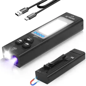 1100 Fridemok 313043934974 Linterna Led Edc Plana L Menes Recargable Usb C Luz Uv 365nm Rgb Magnetica