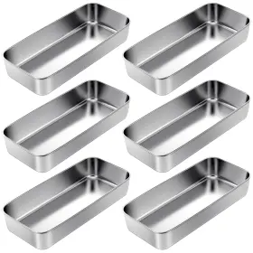 Funnymoom Huq-funnymoom-4697 6 Pcs Large Bread Loaf Pans For Baking 13 Inch X About 5 Silver