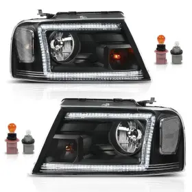G-plus 02hla1237ebw-fba G-plus Led Headlights Fit Ford F150 2004-2008 Lincoln Mark Lt 2006-2008 N