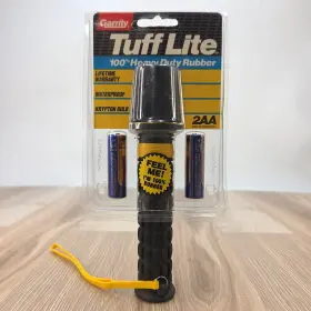 Garrity 6009fb Vintage Tuff Lite Flashlight Krypton Bulbs Water Proof Nip 2aa