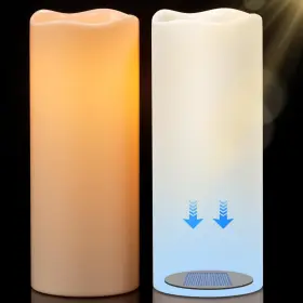 Genswin 02010209 Solar Candles Outdoor Waterproof 12 Inch X 5 Large Recha