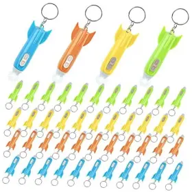 Ghn 661558430932 48 Pcs Helicopter Mini Flashlight Keychain Rocket Led