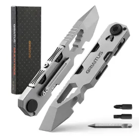 Giriaitus 606098028959 Edc Pry Bar Multitool With Bi-directional Ratchet Screwdriver And Everlasting P