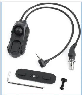 Wd07044-bk Glectical M300/m600 Flashlight Tactical Dual Button Pressure Switch And Picatinny Rail Bk