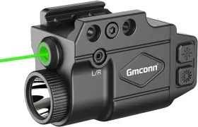 Gmconn 744110319613 800 Lumen Tactical Flashlight With Green Laser Sight Combo Gun Light Las