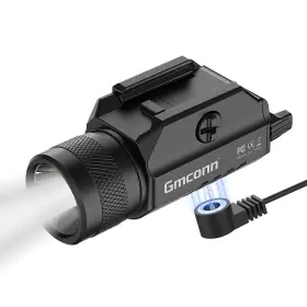 Gmconn 9721 1250 Lumen Pistol Light Compact Adjustable Rail Mounted Flashlight Mi