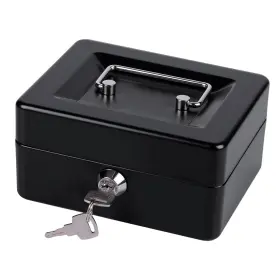 Xy0019ca Goehiaul Small Cash Box With Money Tray And Lock Metal Key Petty