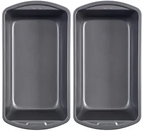 Goodcook 04226 Nonstick Loaf Pan 9 X 5-inch Heavy-duty Set Of 2 Gray