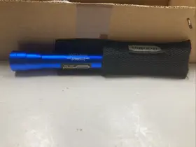 Gordon 3851 Blue 2aa Aluminum Flashlight #3851 With Belt Pouch Euc
