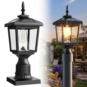 Greluna Slp-2601 Solar Post Light Outdoor 60 Lumens Dusk To Dawn Lamp Sol