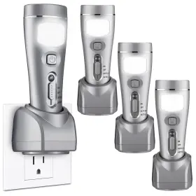 Grinsvalley Vea-grinsvalley-0688 4 Pack Rechargeable Emergency Lights For Home Power Failure Plug