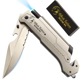 Gseek Endless 729634271876 7-in-1 Multitool Folding Pocket Knife - Edc Survival With Led Light Se