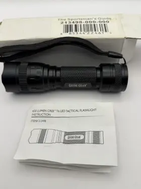 Guide Gear 213498-000-000 Tactical Flashlight 650 Cree T6 Led - Mint