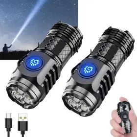 Habohuse 2024611 German Three-eyed Monster Mini Flash Super Power Flashlight Multi-functional