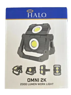 Halo Hal-are-0002 Omni 2k - 2000 Lumen Work Light Freestanding Black New