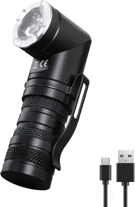 Hautmec Ht0378-wl 1400 Lumen Rechargeable Flashlights Led Edc Flashlight With 90 Degree Fl