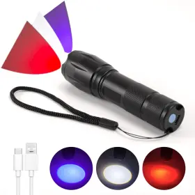 Hilngav S23a 3 In 1 Led Rechargeable Flashlight Small With Memory Function