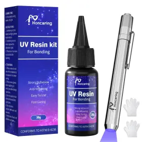 Honcaring 037166055803 Uv Resin Kit With Light Fast Drying Beginner-friendly Bonding And Repairing