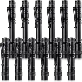 Honoson 313028763773 12 Pieces Mini Led Pen Flashlight Bulk Small Pocket 3.5 Inch