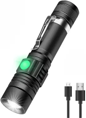Hoxida 313048131101 Led Tactical Flashlight Super Bright Rechargeable 2000 Hi