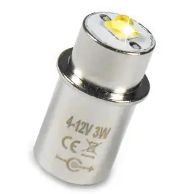 Hqrp 88777411007131 3w Maglight Led Bulb Upgrade Dc 4-12v Flashlight Replacement For Mag Li