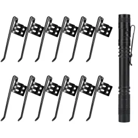 Hrxms Pc01 20 Pieces Replacement Flashlight Clip For Removable Accessories Black