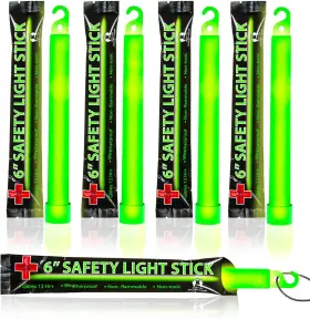 Hsg Us Llc Hsgus2021g 25 Ultra Bright Green Glow Sticks - Individual Packed With Lanyard For Camping