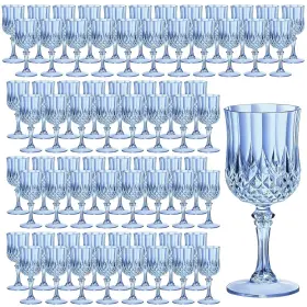 Httbeizi 705113155462 7oz Plastic Wine Glasses Reusable Vintage Goblets Unbreakable Drinking Glass