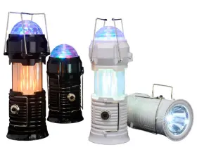 Improvements 899750 4-in-1 Lanterns 4pc Flashlight Flame And Party Lighting B&w
