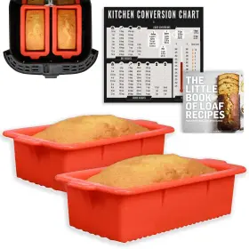 Infraovens Ves141 Air Fryer Silicone Loaf Pans For Baking Non-stick Mini Multicolor