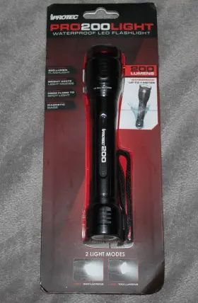 Iprotec 645397929420 Pro 6 Inch Aluminum Led Light Flashlight 200 Lumens Black Waterproof 1m New