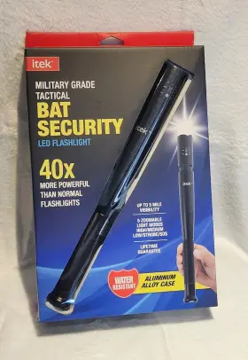 Itek 12/1270 Military Grade Tactical Led Security Stick Bat Flashlight By 40x The Power
