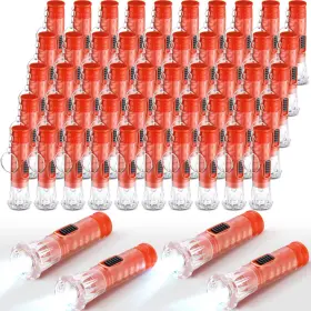 Bw-jexine-4003 Jexine 50 Pack Mini Led Flashlight Keychains With Lanyard Red