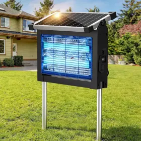 Jinyeda 717813336058 Solar Bug Zapper Outdoor 4500v Waterproof Mosquito Usb Recha