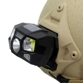 50011bk Joaxor Tactical Helmet Light Flashlight 800 Lumen Ultra-light Bright Led Rechargeabl