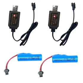 Jomi & Jolly 500masm-2p 2 Pack 3.7v 500mah Li-ion Rechargeable Batteries With Dual Protection And Usb