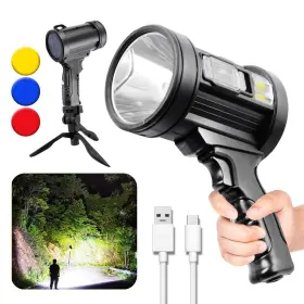Jujingyang Jyf01 Rechargeable Spotlight 150000 Lumens Handheld Hunting Flashlight Led Flashlig