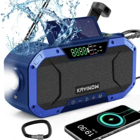 Df-580b Kayinow Hand Crank Emergency Weather Radio Solar Power With Am Fm Noaa Wind Up Flashl