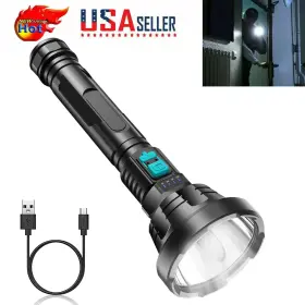 Kepeak 795274658049 4x Tactical Flashlight Led Torch Light 990000lm Super Bright Spotlight Hand Lamp