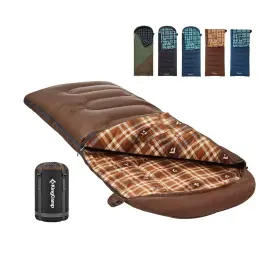 Kingcamp Ks2212 Sleeping Bag For Adults Cold Weather And Warm Xl Big Tall Flannel