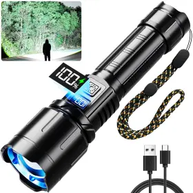 Knibo 704090478540 Rechargeable Flashlight 99000 High Lumens Led Super Bright Flash Light