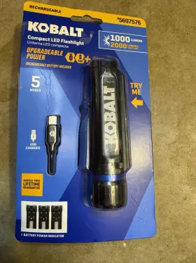 Kobalt 810156210105 Compact Led Flashlight 1000 Lumens 5697576