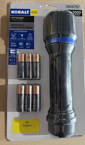 Kobalt 850009207814 Virtually Indestructible Waterproof 1000 Lumen Led Flashlight