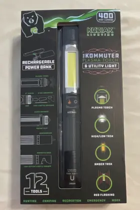 Kodiak 28929-06bd13 Kommuter Plasma Torch Utility Light 400 Lumens Rechargeable Led