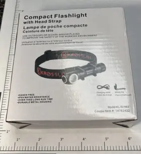 Krosslan Kl-5018u 1 Model Compact Flashlight With Head Strap Re-chargeable