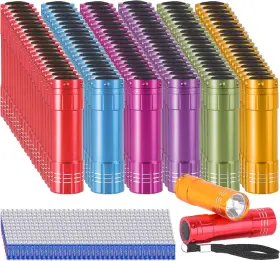 Kunhe Trade Co.ltd. 1w-120 120 Pack Small Mini Cheap Flashlight For Kids Bulk With Batteries Aluminum