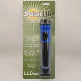 0gwj4-20000 L.l.bean New Ll Solar Lite Led Flashlight Blue Waterproof Floating Camping Hiking
