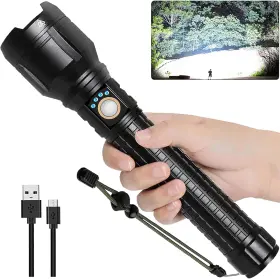 Lbe 726084536586 Rechargeable Brightest Led Flashlight 99 000 High Lumens Super Bright Power